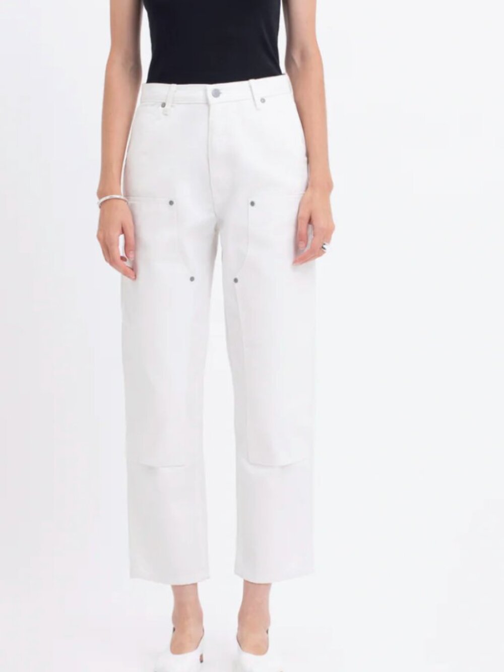 Renggli BOYFRIEND FIT WORK PANT Chalk